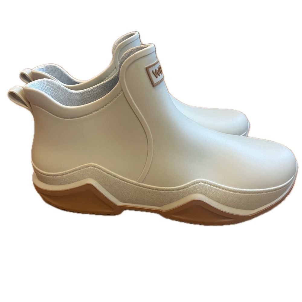 Weimuta Waterproof Rubber Ankle Boots Tan Size 38 - Picture 4 of 8